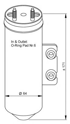 Tanque de recepção do secador de aparelho de ar condicionado para Peugeot 206 (2D)