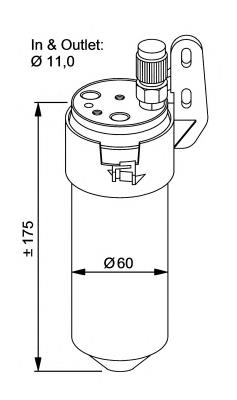 Tanque de recepção do secador de aparelho de ar condicionado para Renault Scenic (JM0)