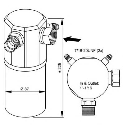 Tanque de recepção do secador de aparelho de ar condicionado 33175 NRF