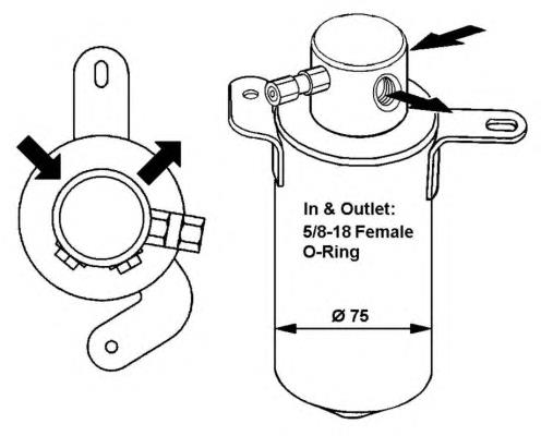 Tanque de recepção do secador de aparelho de ar condicionado 33166 NRF
