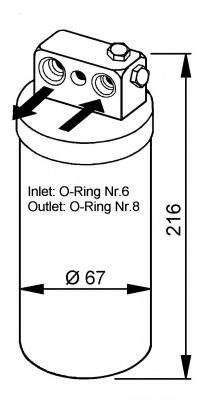 1618154 Opel tanque de recepção do secador de aparelho de ar condicionado