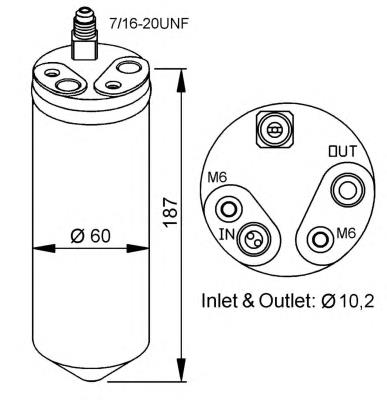 46745058 Fiat/Alfa/Lancia tanque de recepção do secador de aparelho de ar condicionado