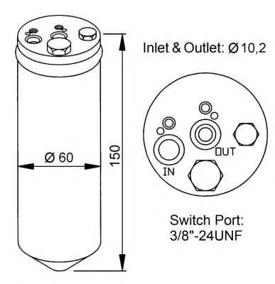 Tanque de recepção do secador de aparelho de ar condicionado para Nissan Almera (N15)