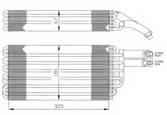 Радиатор испарителя кондиционера NRF 36057 цена, от 129.33 USD
