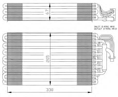 Vaporizador de aparelho de ar condicionado para BMW 7 (E32)