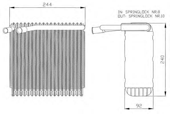 6802300 Volvo vaporizador de aparelho de ar condicionado