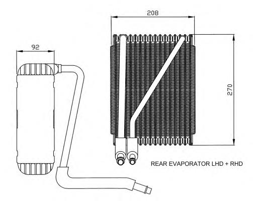 Vaporizador de aparelho de ar condicionado para Ford Galaxy (WGR)