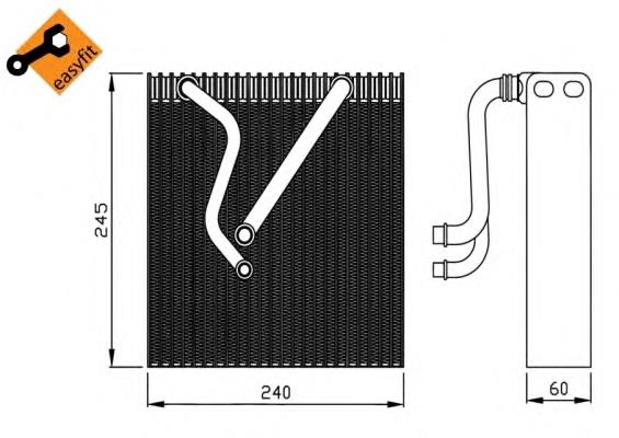 Vaporizador de aparelho de ar condicionado para Volkswagen Passat (B6, 3C2)