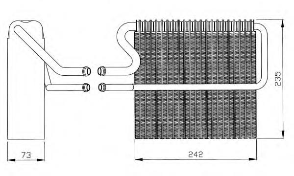 Vaporizador de aparelho de ar condicionado para Renault Twingo (C06)