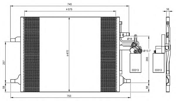 30741670 Volvo radiador de aparelho de ar condicionado