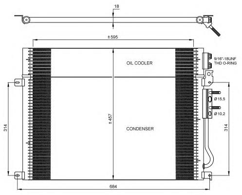 Radiador de aparelho de ar condicionado para Jeep Grand Cherokee 