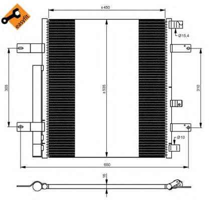 970500015464 Mercedes radiador de aparelho de ar condicionado