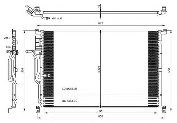 35923 NRF radiador de aparelho de ar condicionado