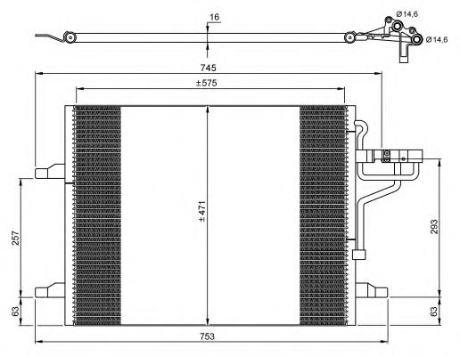 CD320836 Koyorad radiador de aparelho de ar condicionado