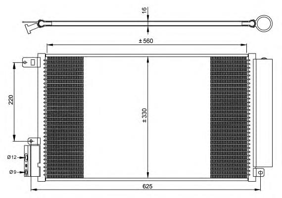 50526514 Fiat/Alfa/Lancia radiador de aparelho de ar condicionado