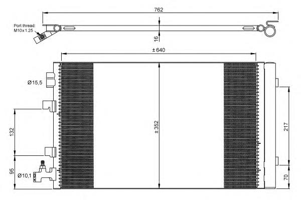 35932 NRF radiador de aparelho de ar condicionado