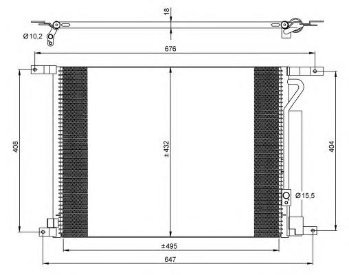 TP.15940335 Tempest radiador de aparelho de ar condicionado