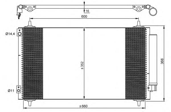 1045410SX Stellox radiador de aparelho de ar condicionado