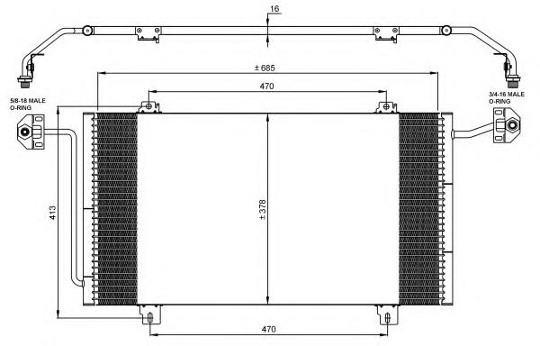 6.73152 Diesel Technic radiador de aparelho de ar condicionado