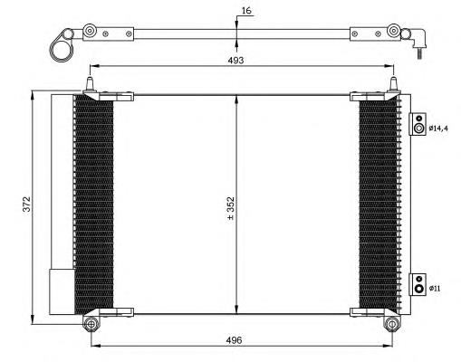 9648301580 Peugeot/Citroen radiador de aparelho de ar condicionado