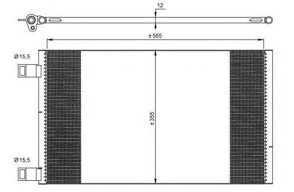 Radiador de aparelho de ar condicionado para Renault Kangoo (KW01)