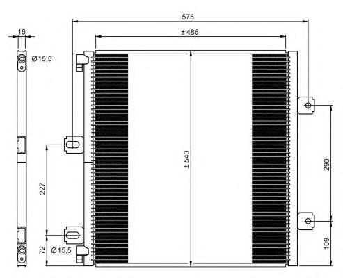 5010619265 Renault (RVI) radiador de aparelho de ar condicionado