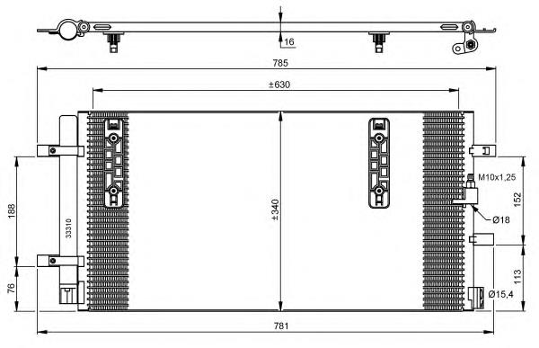 8K0260403AA VAG radiador de aparelho de ar condicionado