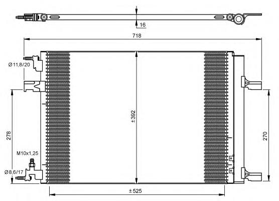 39140127 Opel radiador de aparelho de ar condicionado