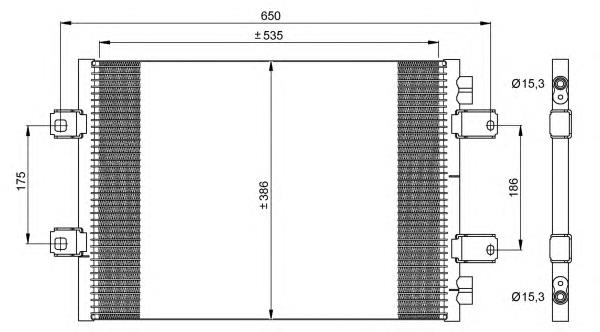 6.73155 Diesel Technic radiador de aparelho de ar condicionado