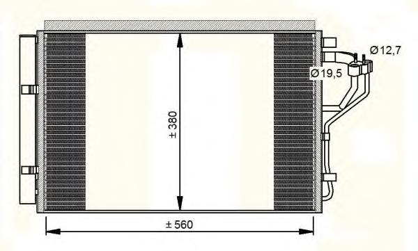 814394 VALEO radiador de aparelho de ar condicionado