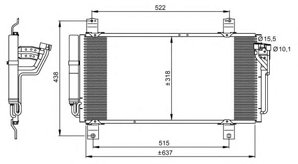 GS1D61480C Mazda radiador de aparelho de ar condicionado