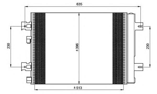 8FC351344501 HELLA radiador de aparelho de ar condicionado