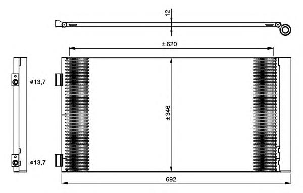 DCN05103 Denso radiador de aparelho de ar condicionado