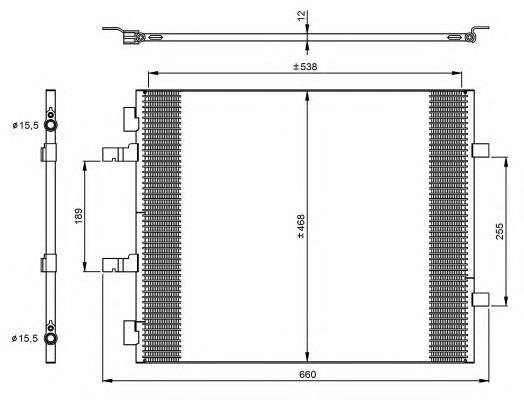 FP 56 K167-KY FPS radiador de aparelho de ar condicionado