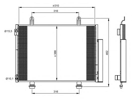 Радиатор охлаждения кондиционера NRF 35944