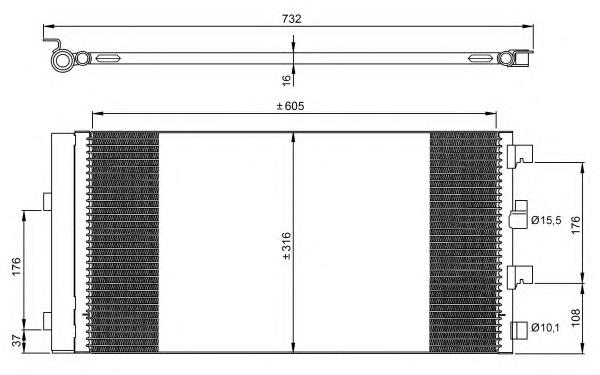 AC 724 000S Knecht-Mahle radiador de aparelho de ar condicionado