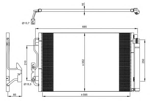 64539305933 BMW radiador de aparelho de ar condicionado