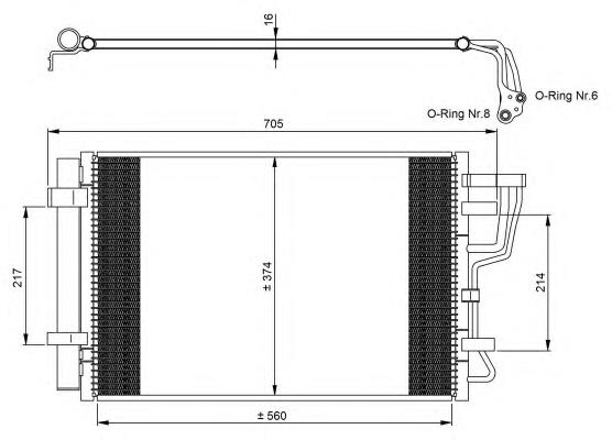 C12116 Sato Tech radiador de aparelho de ar condicionado