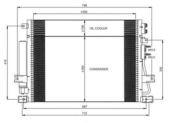 35966 NRF radiador de aparelho de ar condicionado