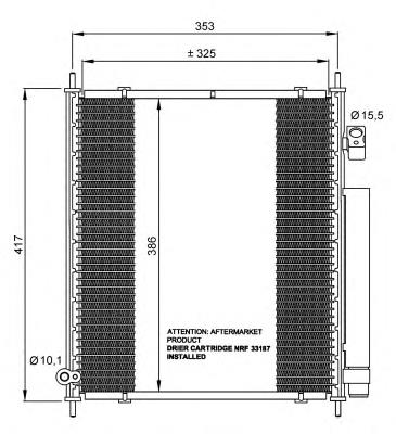 35562 NRF radiador de aparelho de ar condicionado