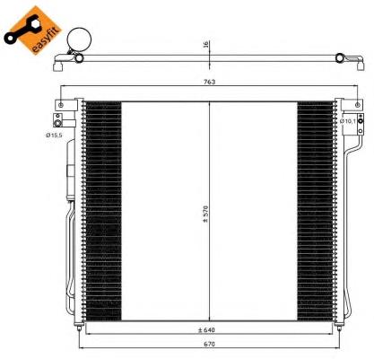 CF20239 Delphi radiador de aparelho de ar condicionado