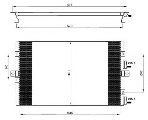 2450K8C2 Polcar radiador de aparelho de ar condicionado