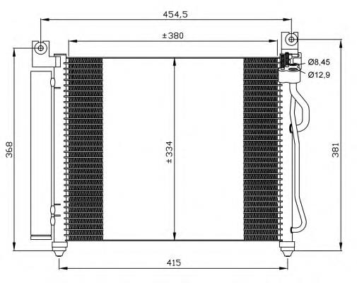 35569 NRF radiador de aparelho de ar condicionado