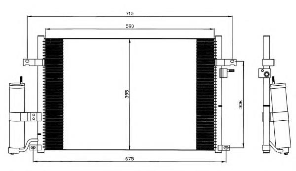 96484931 Opel radiador de aparelho de ar condicionado