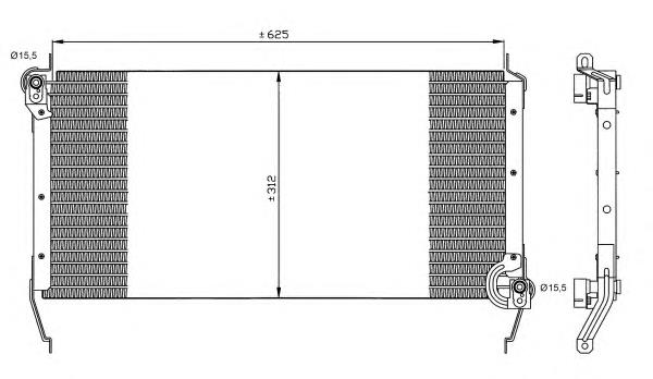 35540 NRF radiador de aparelho de ar condicionado