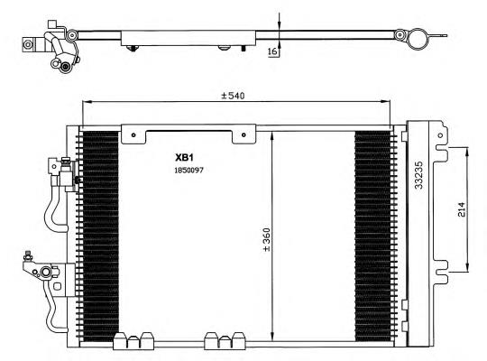 35554 NRF radiador de aparelho de ar condicionado