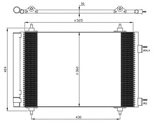 35611 NRF radiador de aparelho de ar condicionado