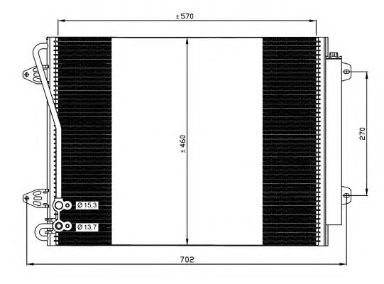 3C0820411D TYC radiador de aparelho de ar condicionado