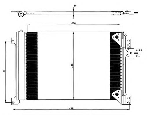 Radiador de aparelho de ar condicionado para Iveco Stralis 