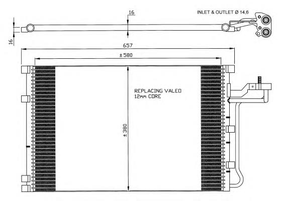 35616 NRF radiador de aparelho de ar condicionado